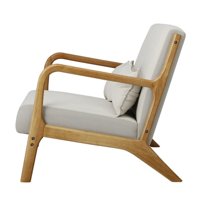 Armchair Couch Pillows 2 Seater Fabric Beige