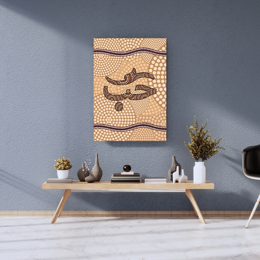 Hub – حب | Love in Arabic Calligraphy with Aboriginal Art | Wall Art Print