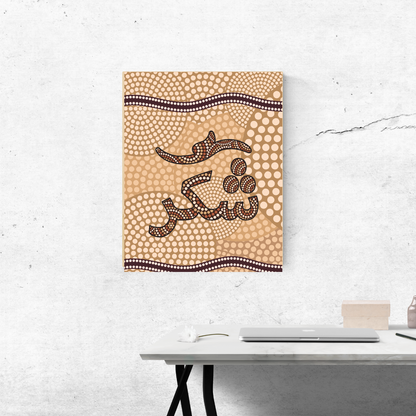 Shukr – شكر | Gratitude in Arabic Calligraphy & Aboriginal Art | Wall Print