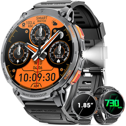 Karchilor K68 Smartwatch – 1.85" HD Display | Bluetooth Call | 730mAh Battery | Fitness & Health Tracker | Waterproof | 2025 Edition