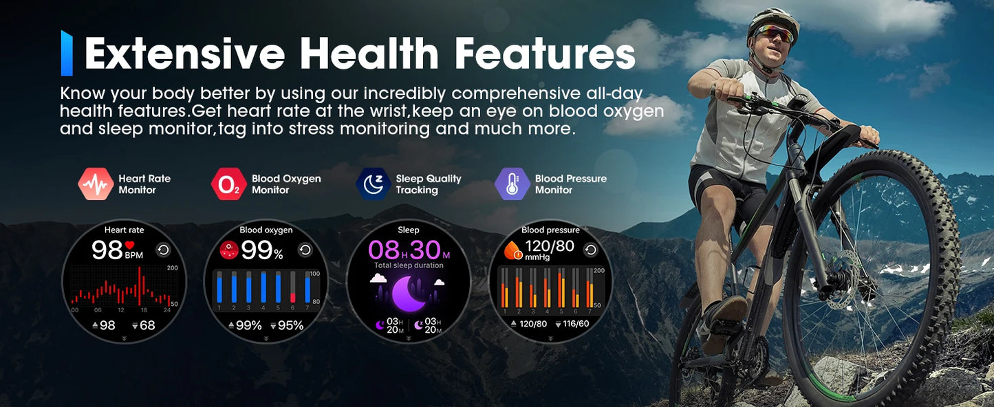 Karchilor K68 Smartwatch – 1.85" HD Display | Bluetooth Call | 730mAh Battery | Fitness & Health Tracker | Waterproof | 2025 Edition
