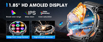 Karchilor K68 Smartwatch – 1.85" HD Display | Bluetooth Call | 730mAh Battery | Fitness & Health Tracker | Waterproof | 2025 Edition