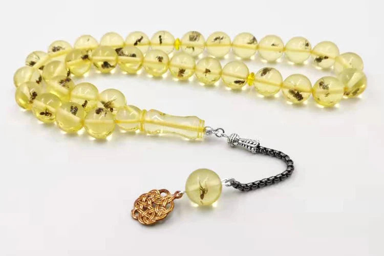 Big Size Real Insect Resin Tasbih – Unique Muslim Prayer Beads with Nature’s Touch