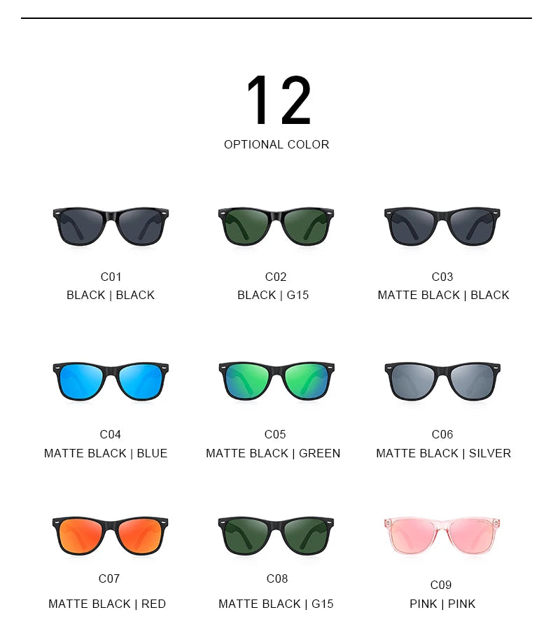 Men’s Classic Retro Square Polarized Sunglasses – Model S8318
