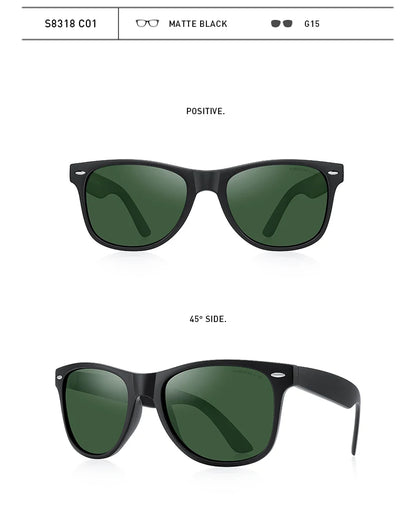Men’s Classic Retro Square Polarized Sunglasses – Model S8318