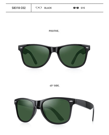 Men’s Classic Retro Square Polarized Sunglasses – Model S8318