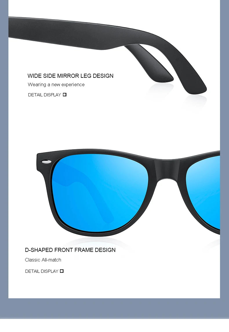 Men’s Classic Retro Square Polarized Sunglasses – Model S8318