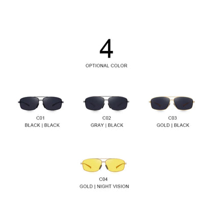 Men’s Polarized Rectangle Sunglasses – Model S8398