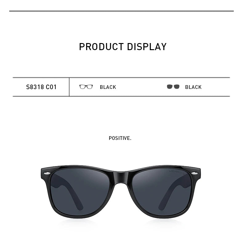 Men’s Classic Retro Square Polarized Sunglasses – Model S8318