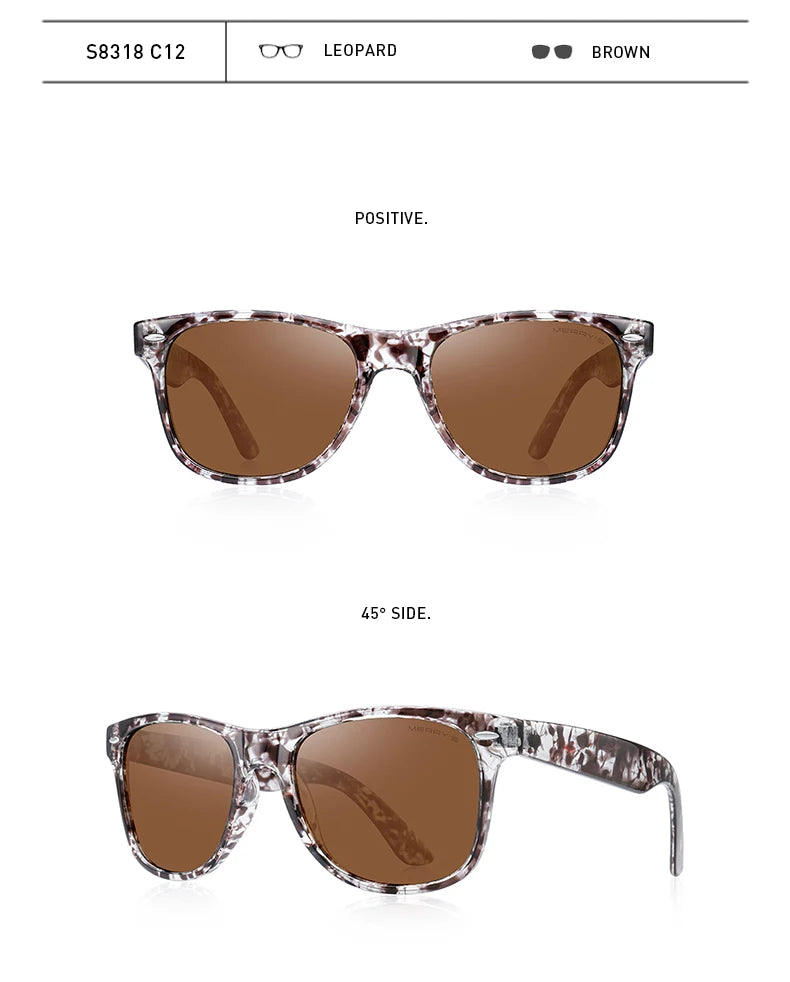 Men’s Classic Retro Square Polarized Sunglasses – Model S8318