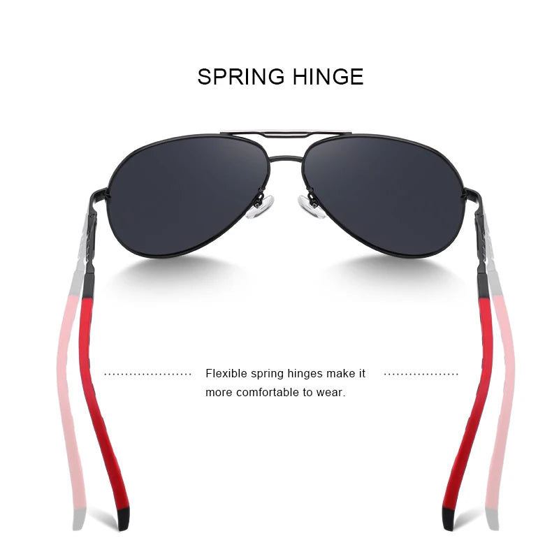 Men’s Classic HD Polarized Pilot Sunglasses – Model S8725