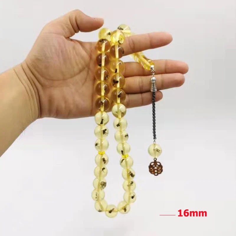Big Size Real Insect Resin Tasbih – Unique Muslim Prayer Beads with Nature’s Touch