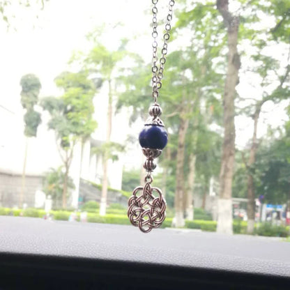 Natural Gemstone Car Ornament Pendant – Rear View Mirror Decoration | Islamic Auto Interior Accessory | Arabic Gift Bracelet