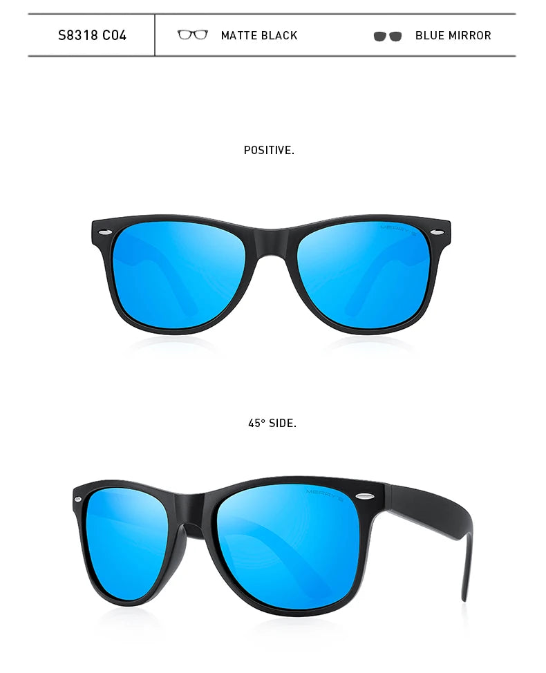 Men’s Classic Retro Square Polarized Sunglasses – Model S8318