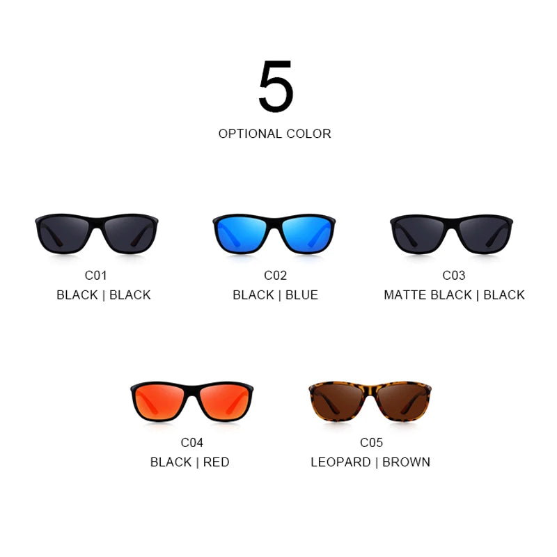 Men's HD Polarized Sunglasses for Sports Camp; Outdoor Use – UV400 Mirror Protection (Model S8310)