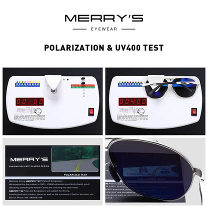 Men's Polarized Pilot Sunglasses – Model S8611N