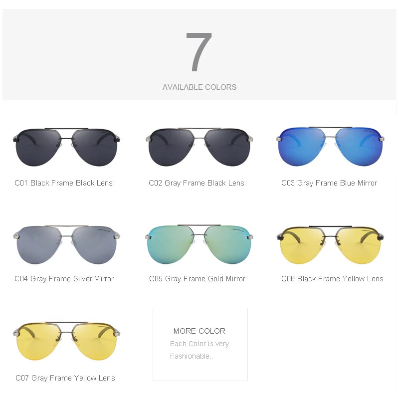 Men’s Polarized Pilot Sunglasses – Model S8281