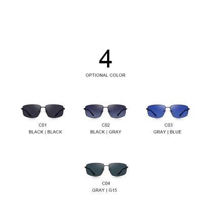 Men’s HD Polarized Rectangle Sunglasses – Model S8282