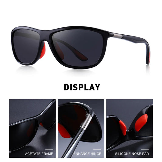 Men's HD Polarized Sunglasses for Sports Camp; Outdoor Use – UV400 Mirror Protection (Model S8310)