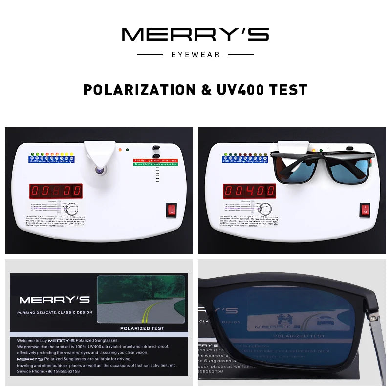 Men's Classic Square Polarized Sunglasses – Model S8250N