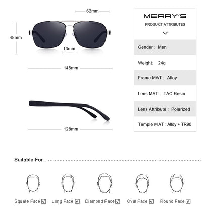 Classic HD Polarized Sunglasses for Men – Driving & Outdoor UV400 Protection (Model S8501N)