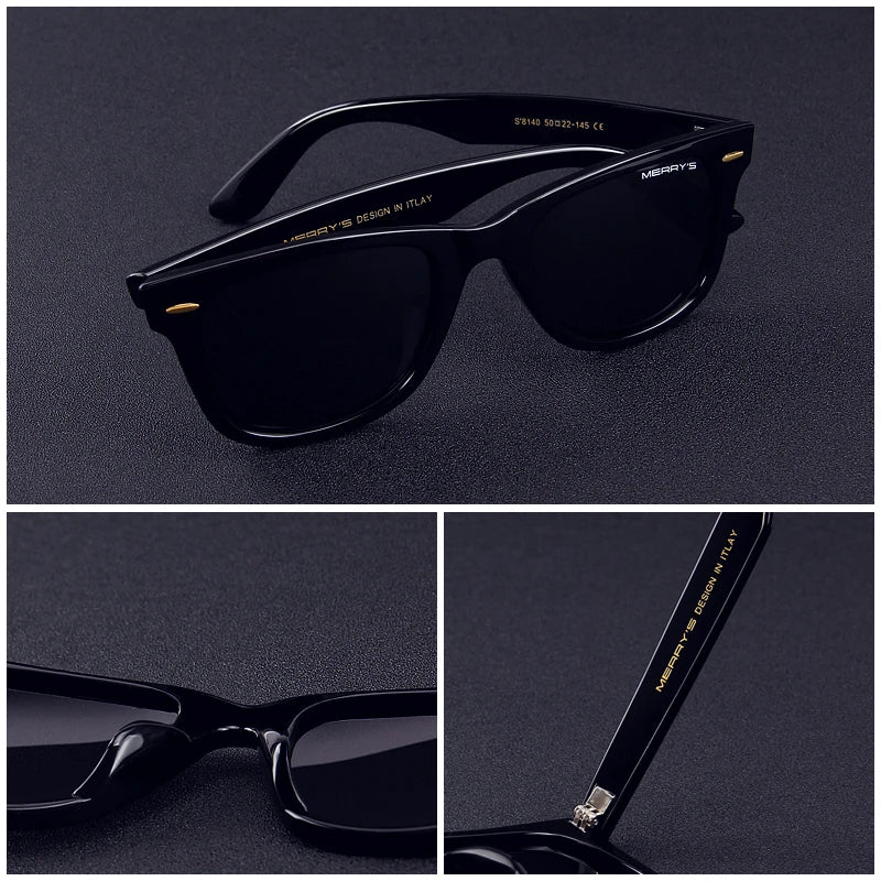 Unisex Retro Square Polarized Sunglasses – Model S8140