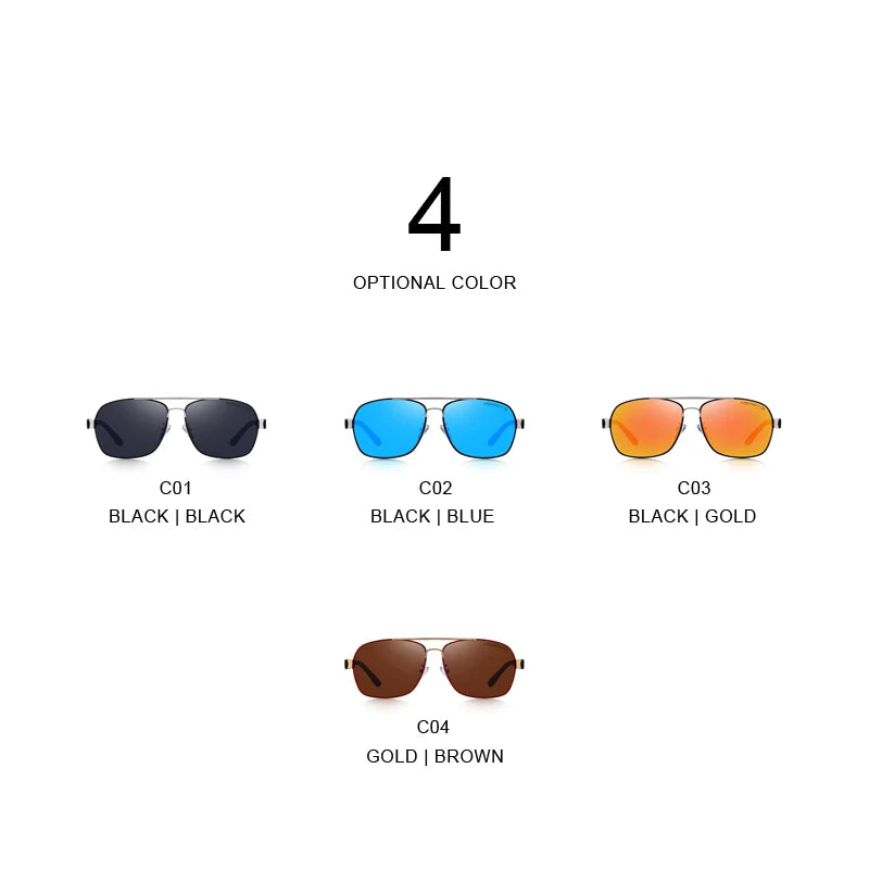 Classic HD Polarized Sunglasses for Men – Driving & Outdoor UV400 Protection (Model S8501N)