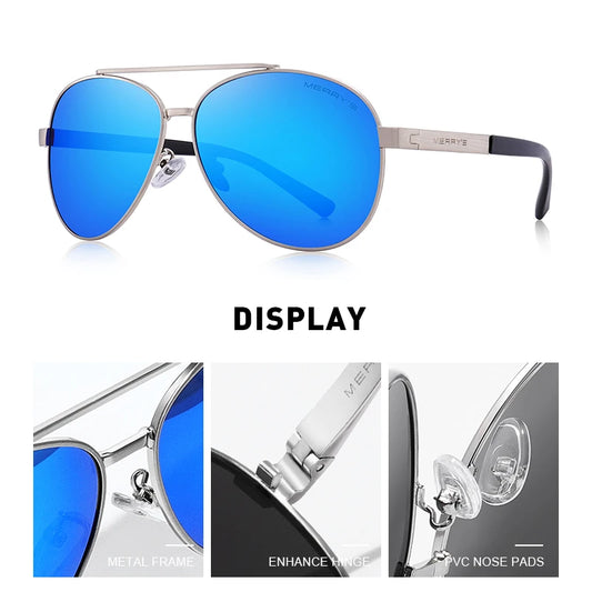 Men’s Classic Pilot Sunglasses – Model S8628N