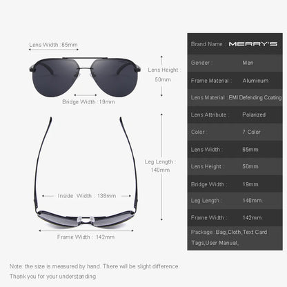 Men’s Polarized Pilot Sunglasses – Model S8281
