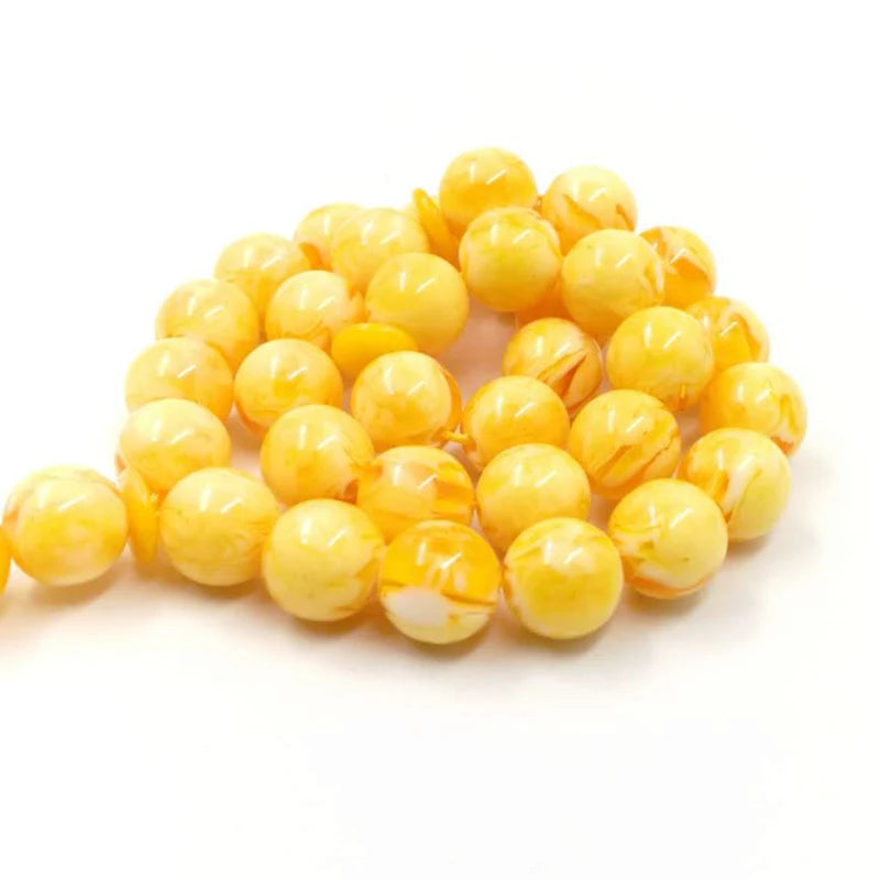 Royal Elegance: Yellow Resin Tasbih Bracelet with Handmade Turkish Tassels – 33 Beads Islamic Prayer Misbaha