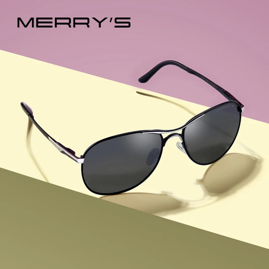 Men’s Classic Polarized Pilot Sunglasses – Model S8712N