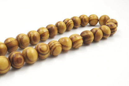 Elegant Simplicity: Natural Beech Wood Tasbih with Cotton Tassel – Handcrafted Islamic Prayer Beads for Men