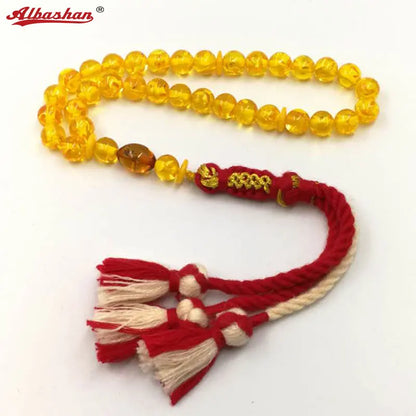 Ambers Color Tasbih with Insect Bead – 33, 66, 99 Beads | Royal Handmade Tassels | Turkish Design | Men’s Misbaha Muslim Rosary Prayer Beads