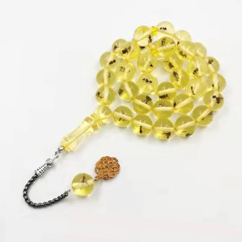 Big Size Real Insect Resin Tasbih – Unique Muslim Prayer Beads with Nature’s Touch