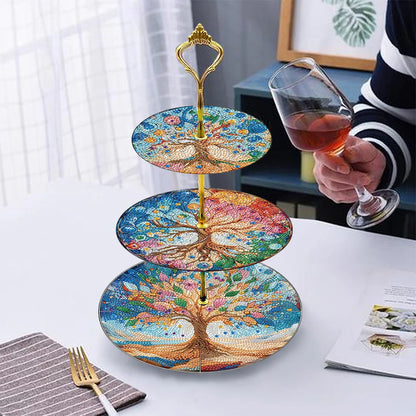 3-Tier Butterfly Organizer Rack DIY Diamond Painting Kit – Creative Crystal Display Shelf for Home & Craft Lovers
