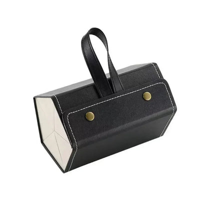 Multifunctional Glasses & Jewelry Storage Box – High-End PU Leather, Foldable & Handmade