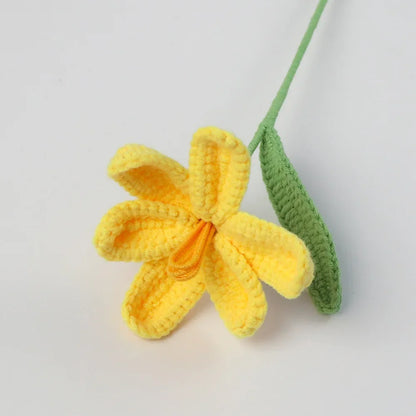 Handmade Cartoon Crochet Flower Bouquet with Rabbit Doll – Cute, Creative Gift for All Occasions