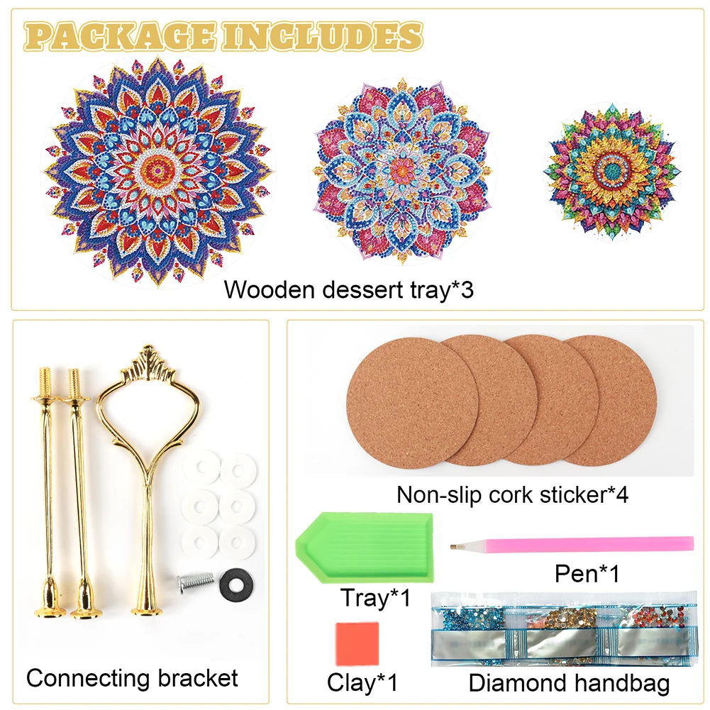 3-Tier Butterfly Organizer Rack DIY Diamond Painting Kit – Creative Crystal Display Shelf for Home & Craft Lovers