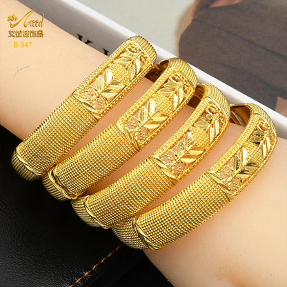 Luxury Dubai 24K Gold Color Bangles For Women