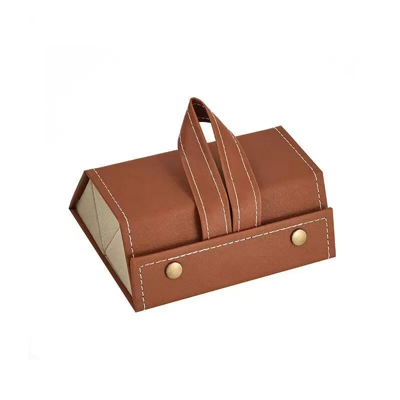 Multifunctional Glasses & Jewelry Storage Box – High-End PU Leather, Foldable & Handmade