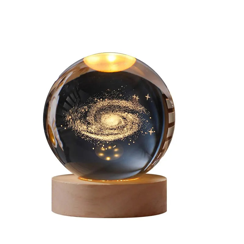 Create a Warm and Romantic Atmosphere with this Solar System Crystal Ball Night Light