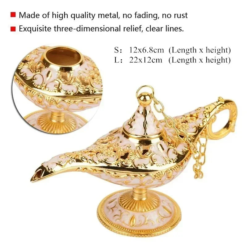 Exquisite Mythical Aladdin Genie Lamp Magic Retro Home Decoration