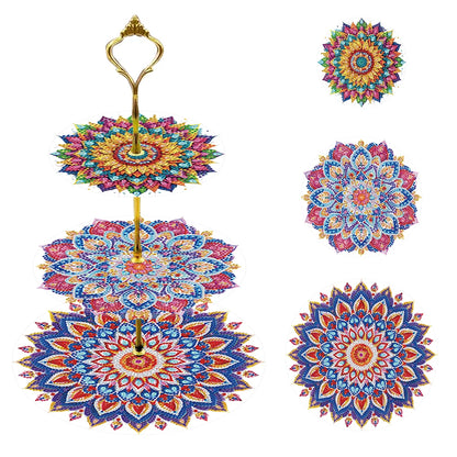3-Tier Butterfly Organizer Rack DIY Diamond Painting Kit – Creative Crystal Display Shelf for Home & Craft Lovers