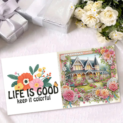 6pcs DIY 5D Diamond Art Greeting Cards – Handmade Rhinestone Embroidery Kit with Envelopes | Arts & Crafts for Birthday & Special Occasions