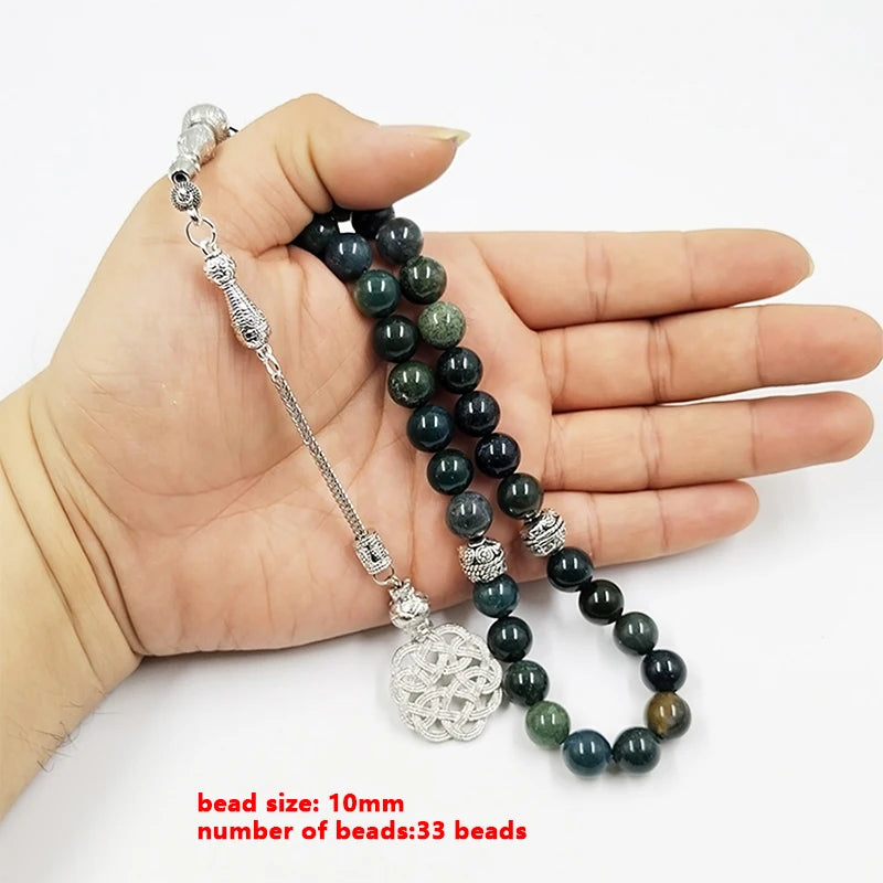 Authentic Arabic Style: Handcrafted Tasbih Agate and Misbaha Bracelets with Delicate Agate Beads