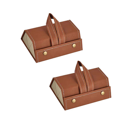 Multifunctional Glasses & Jewelry Storage Box – High-End PU Leather, Foldable & Handmade