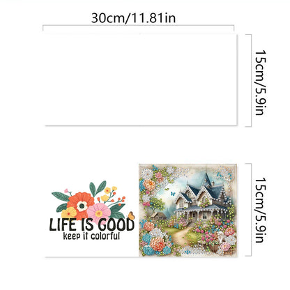 6pcs DIY 5D Diamond Art Greeting Cards – Handmade Rhinestone Embroidery Kit with Envelopes | Arts & Crafts for Birthday & Special Occasions