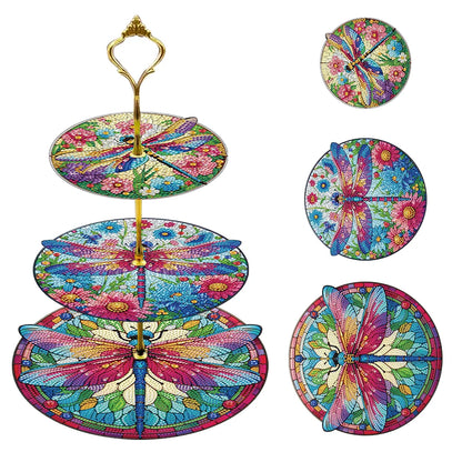 3-Tier Butterfly Organizer Rack DIY Diamond Painting Kit – Creative Crystal Display Shelf for Home & Craft Lovers
