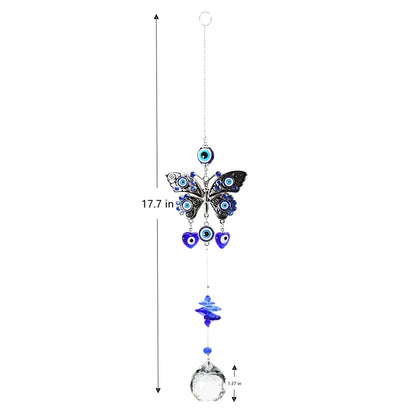 Crystal Wind Chimes – Sun & Moon Pendant Light Catcher Wall Hanging for Garden, Window, or Room Decor