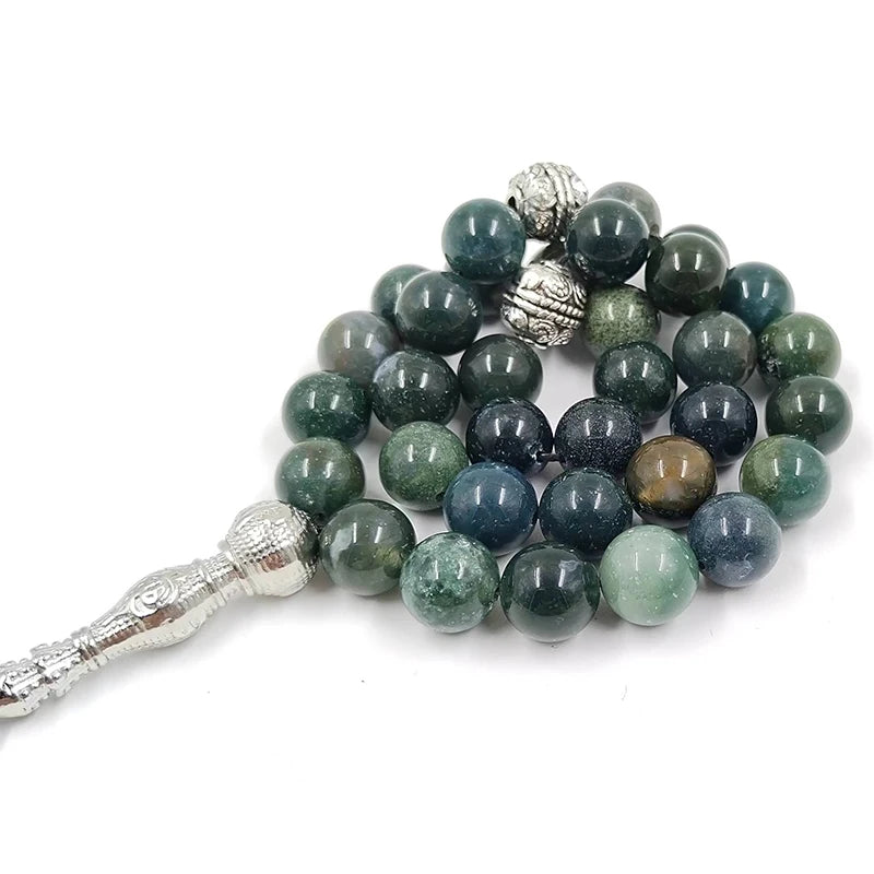 Authentic Arabic Style: Handcrafted Tasbih Agate and Misbaha Bracelets with Delicate Agate Beads